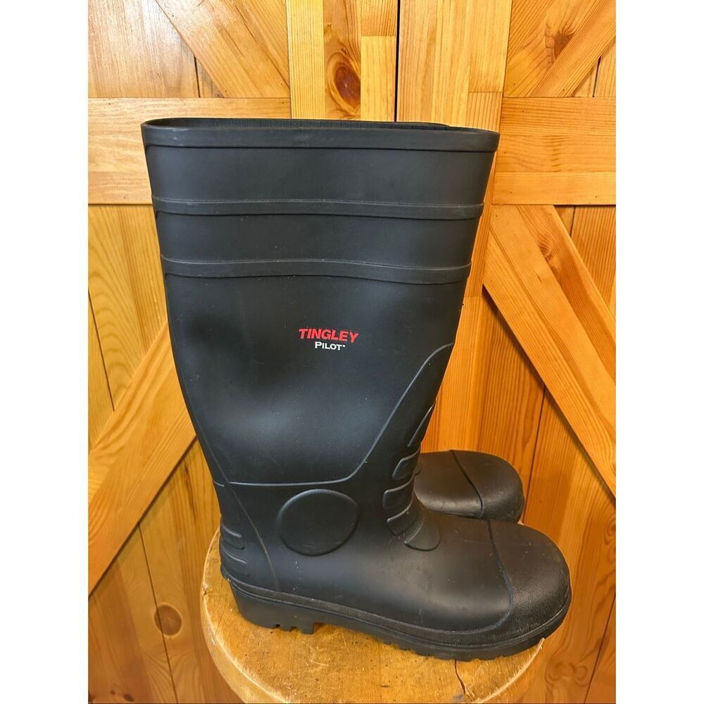 Tingley Pilot 15" Plain Toe Knee Boots Size 9